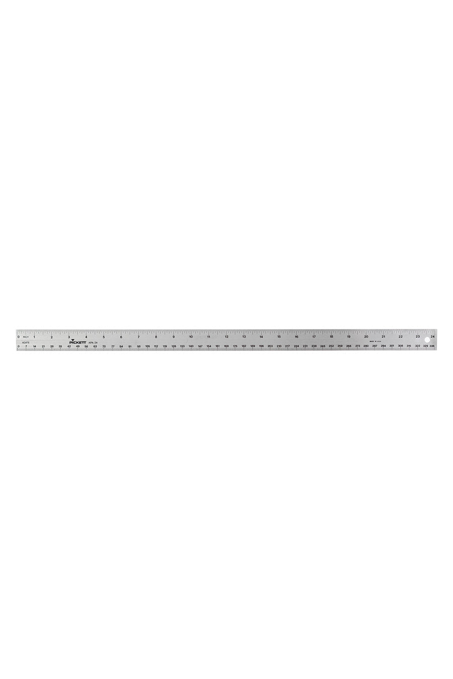 Pickett Pica/Agate Aluminum Ruler, 24" Long