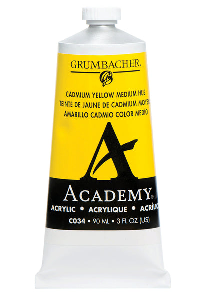 AcademyU+00AE Acrylic Cadmium Yellow Medium Hue 90 ml.