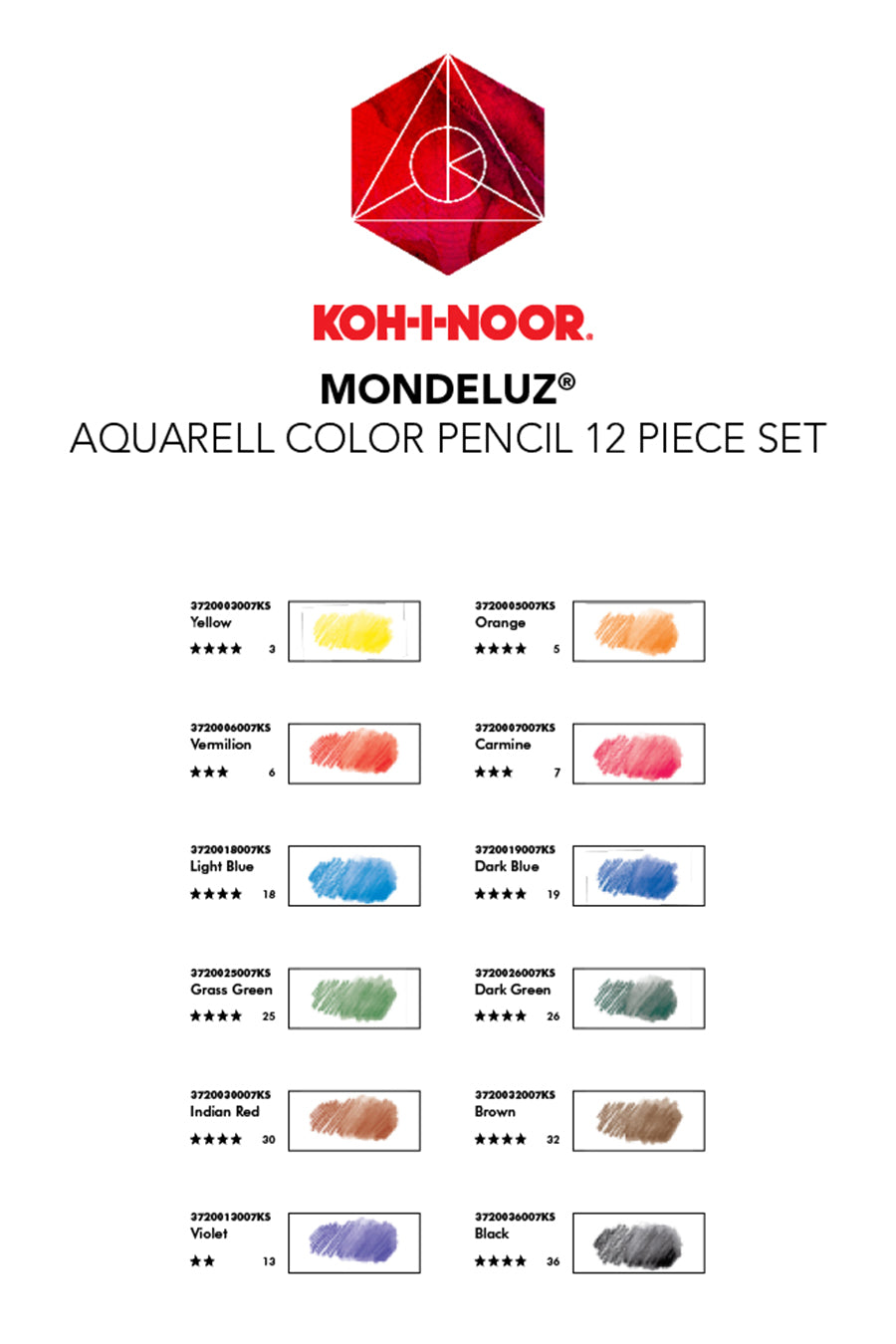 Koh-I-Noor® Mondeluz® Aquarell Colored Pencil Sets – Chartpak