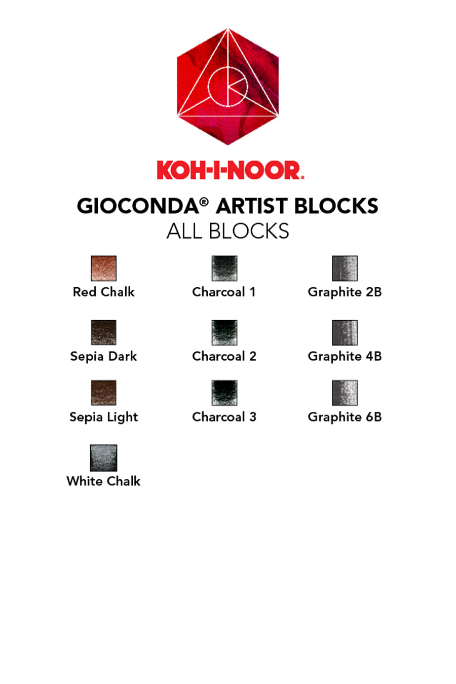 Koh-I-Noor® Blocks &  Sticks - Graphite Range