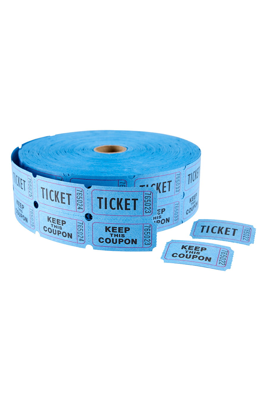 Double Ticket Roll, "Ticket/Keep This Coupon", Blue, 2000 Tickets/Roll