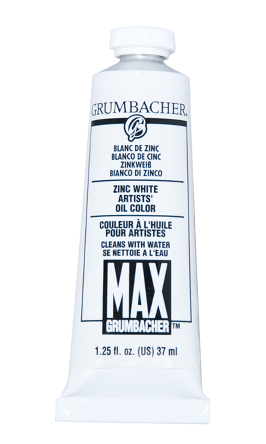 MAXU+00AE Water Mixable Oil Zinc White 37 ml.