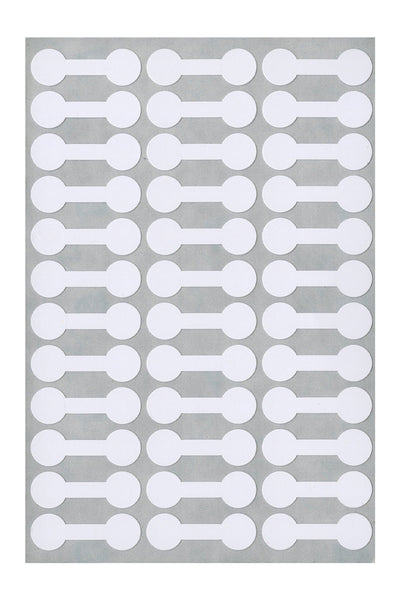 Small White Dumbbell Labels, 1-4/16" x 7/16", 1000/Bx