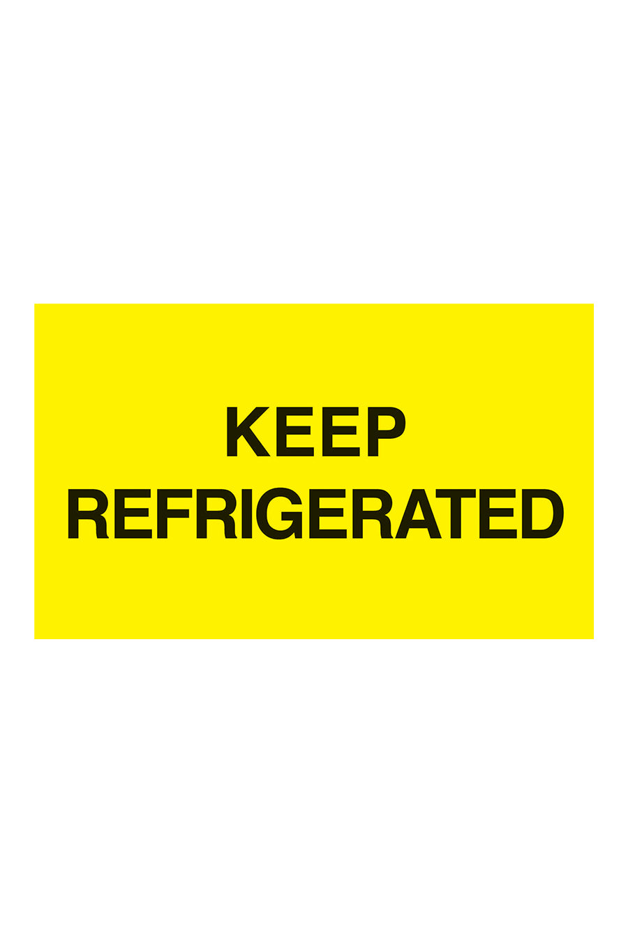"Keep Refrigerated", 3" x 5", Fluorescent Yellow, 500 Labels/Roll