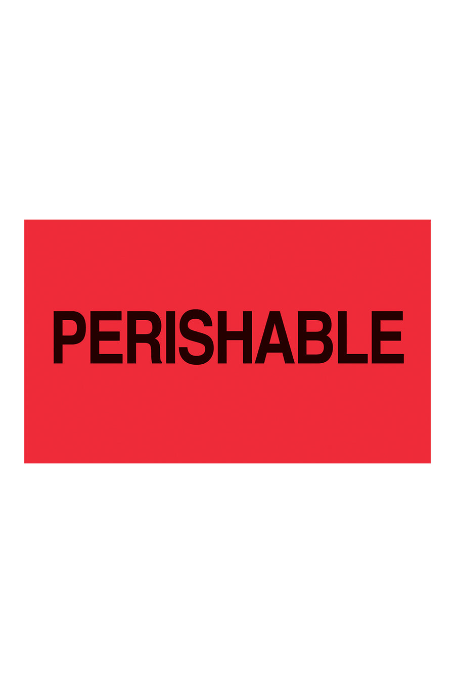 "Perishable", 3" x 5", Fluorescent Red, 500 Labels/Roll