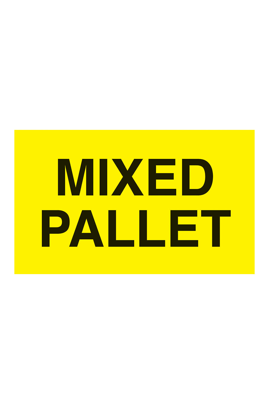 "Mixed Pallet", 3" x 5", Fluorescent Yellow, 500 Labels/Roll