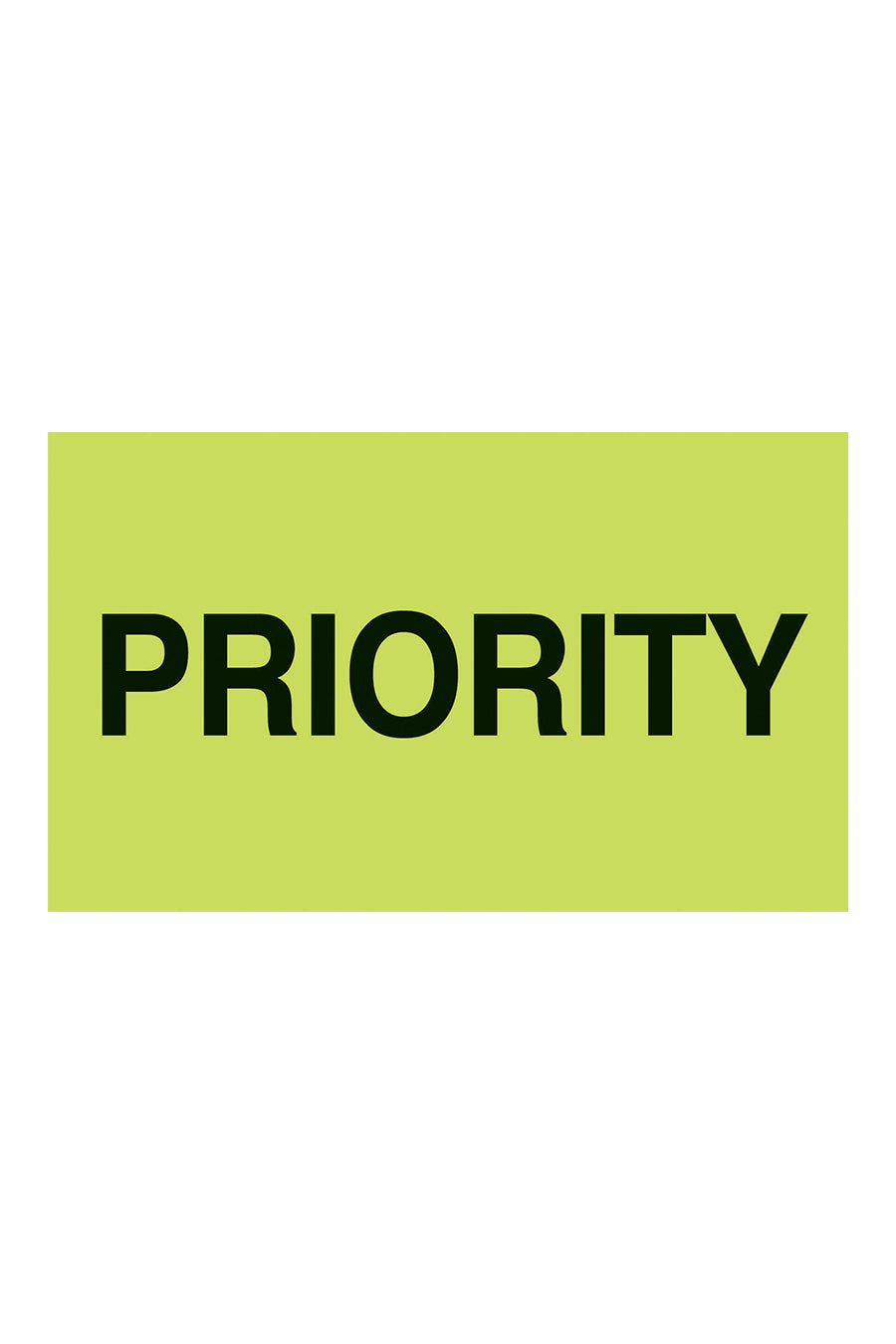 "Priority", 3" x 5", Fluorescent Red, 500 Labels/Roll