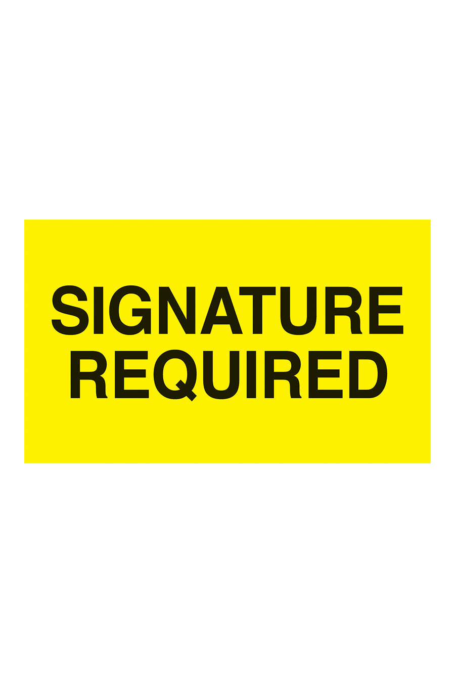 Need Label Signed