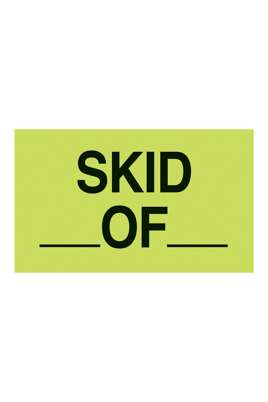 "Skid ____ Of ____", 3" x 5", Fluorescent Green, 500 Labels/Roll