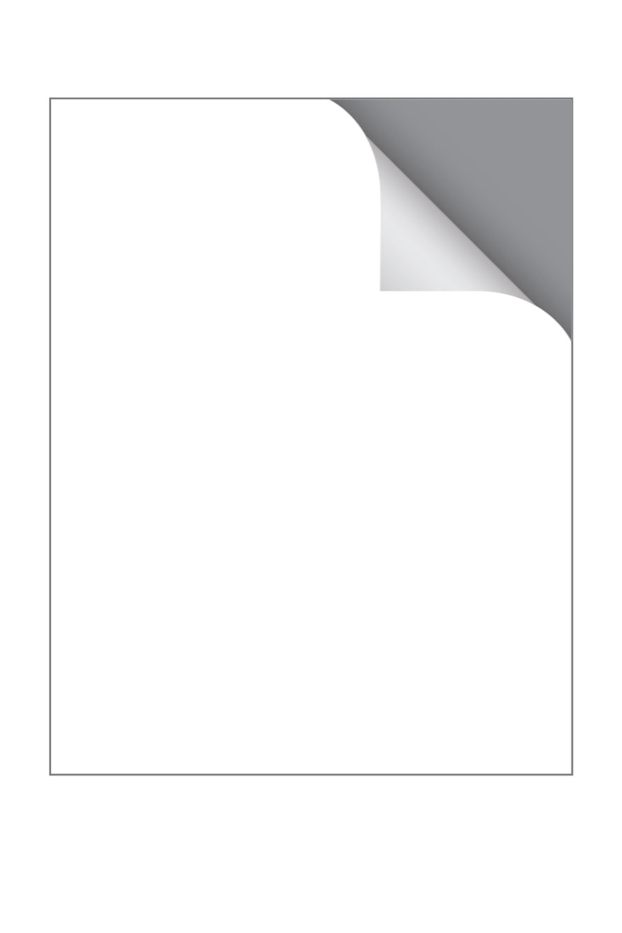 Laser/Ink Jet White Full Sheet Labels, 8-1/2" x 11", 1/Sheet, 25 Labels/Pk