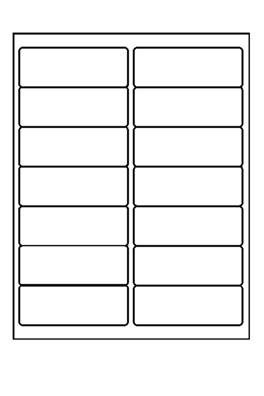 Laser/Ink Jet White Address Labels, 1-1/3" x 4", 14/Sheet, 1400 Labels/Bx
