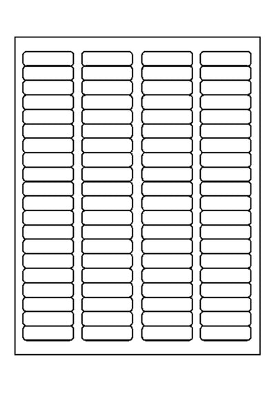 Laser/Ink Jet White Return Address Labels, 1/2" x 1-3/4", 80/Sheet, 20000 Labels/Bx