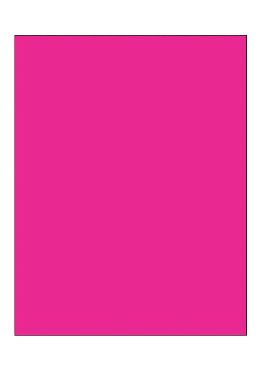 Laser Pink Neon Labels, 8-1/2" x 11", 1/Sheet, 100 Labels/Bx