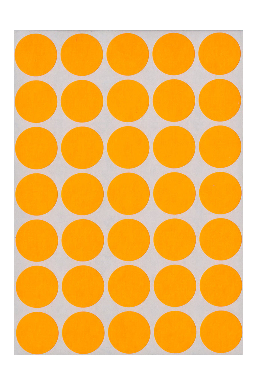 3/4" Dia. Color Coding Labels, Orange Neon, 1000/Bx