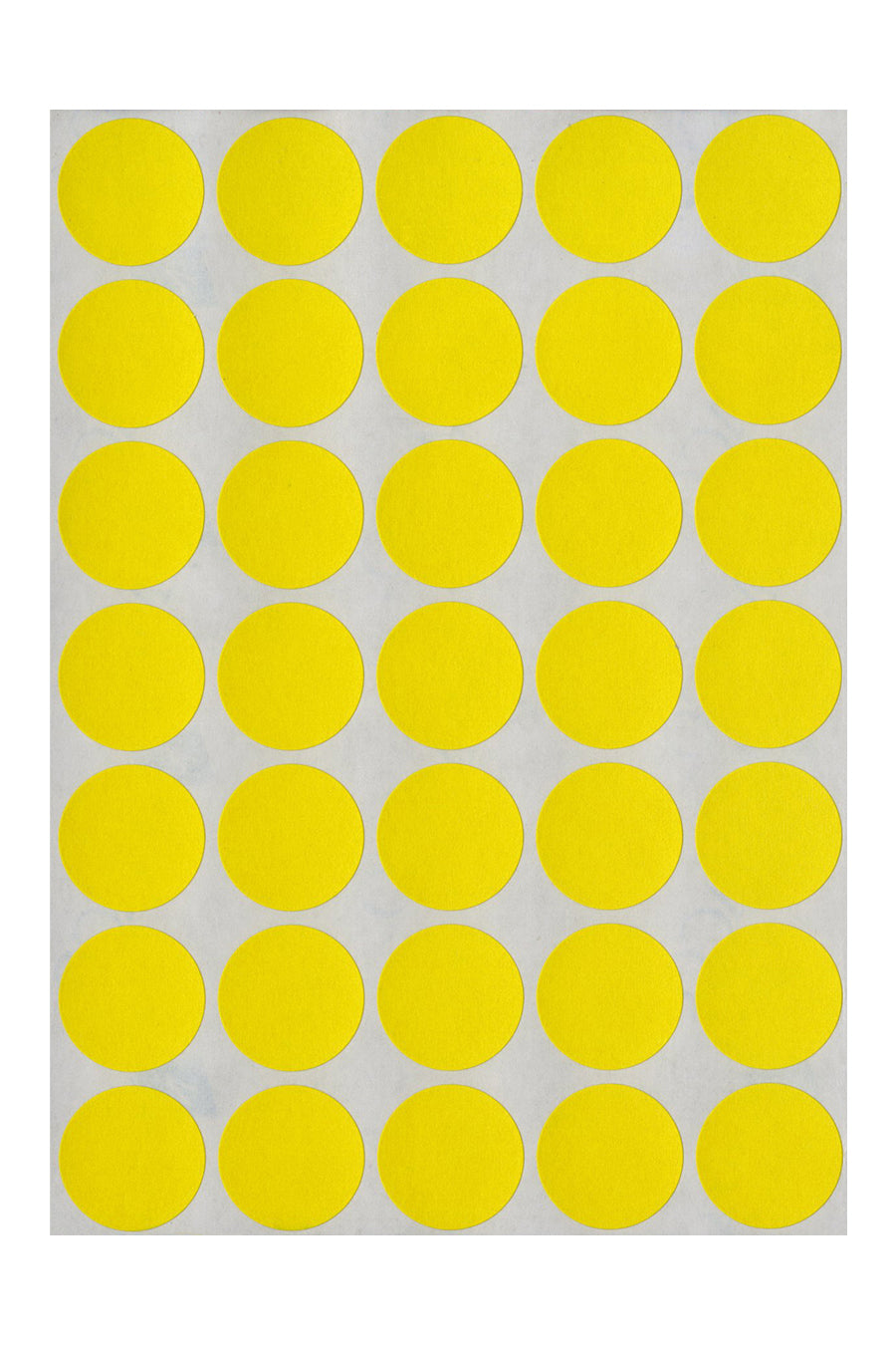 3/4" Dia. Color Coding Labels, Yellow, 1000/Bx