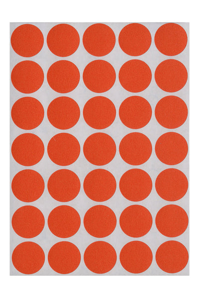 3/4" Dia. Color Coding Labels, Orange, 1000/Bx