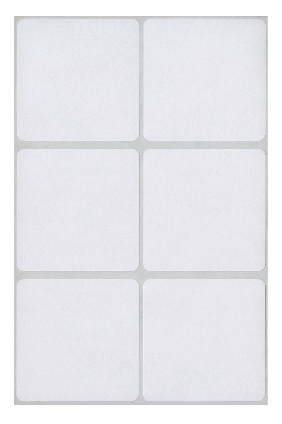 White Multi-Purpose Labels, 2" x 2", Rectangle, 250/Bx