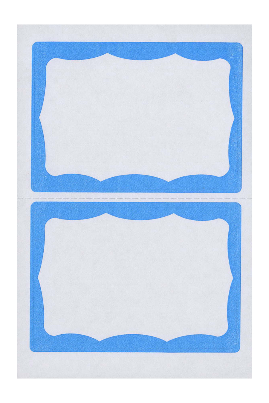Blue Border Name Badges, 2-11/32" x 3-3/8", 2/Sheet, 100/Bx