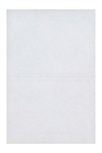 Plain White Name Badges, 2-11/32" x 3-3/8", 2/Sheet, 100/Bx