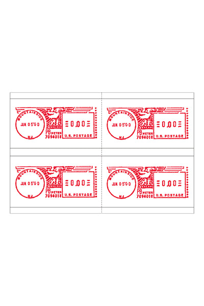 Postage Meter Labels, 4 Labels Per 3-5/8" x 5-1/2" Sheet, 160/Bx