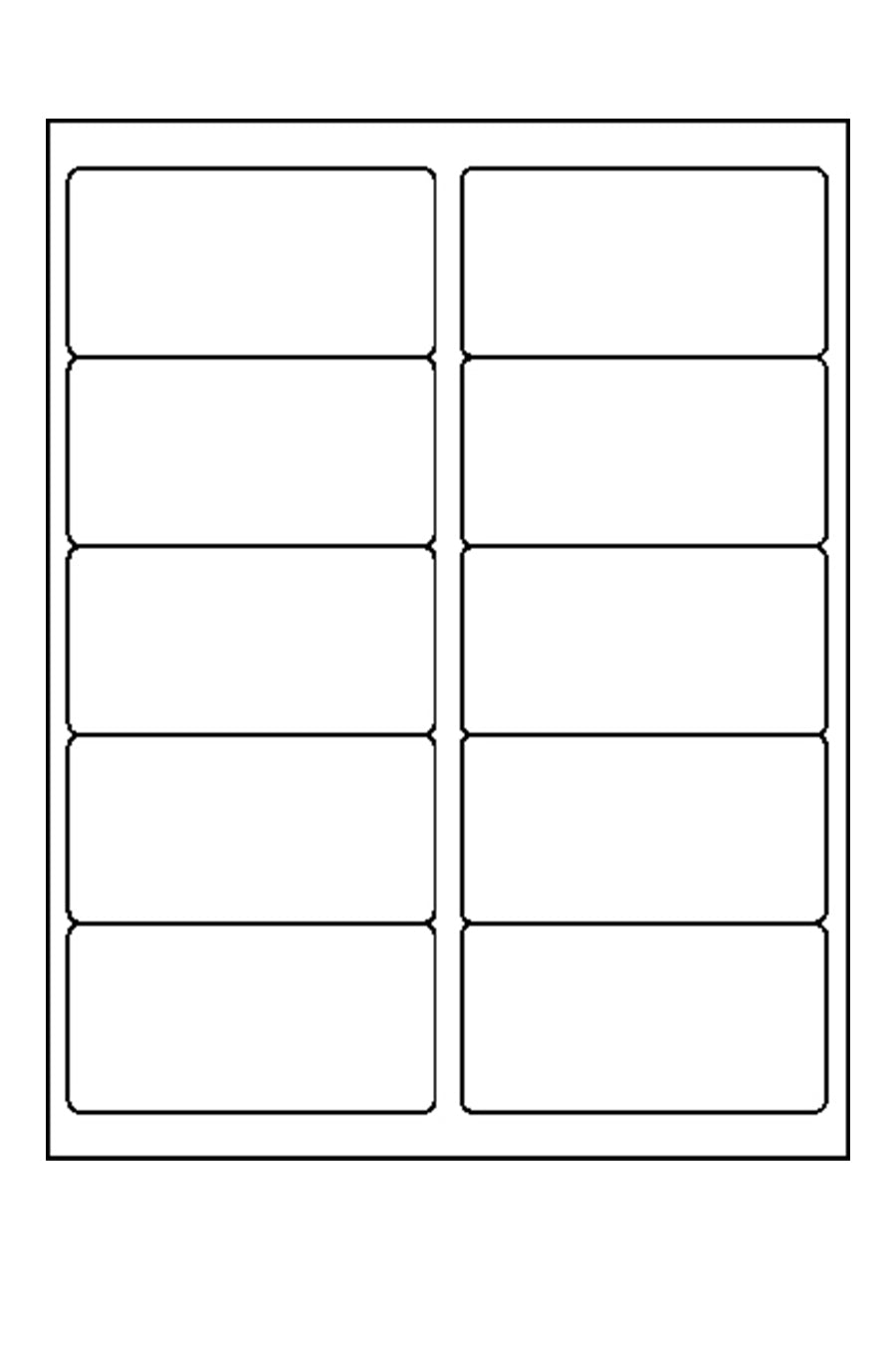 Laser/Ink Jet Recycled White Shipping Labels, 2" x 4", 10/Sheet, 250 Labels/Pk