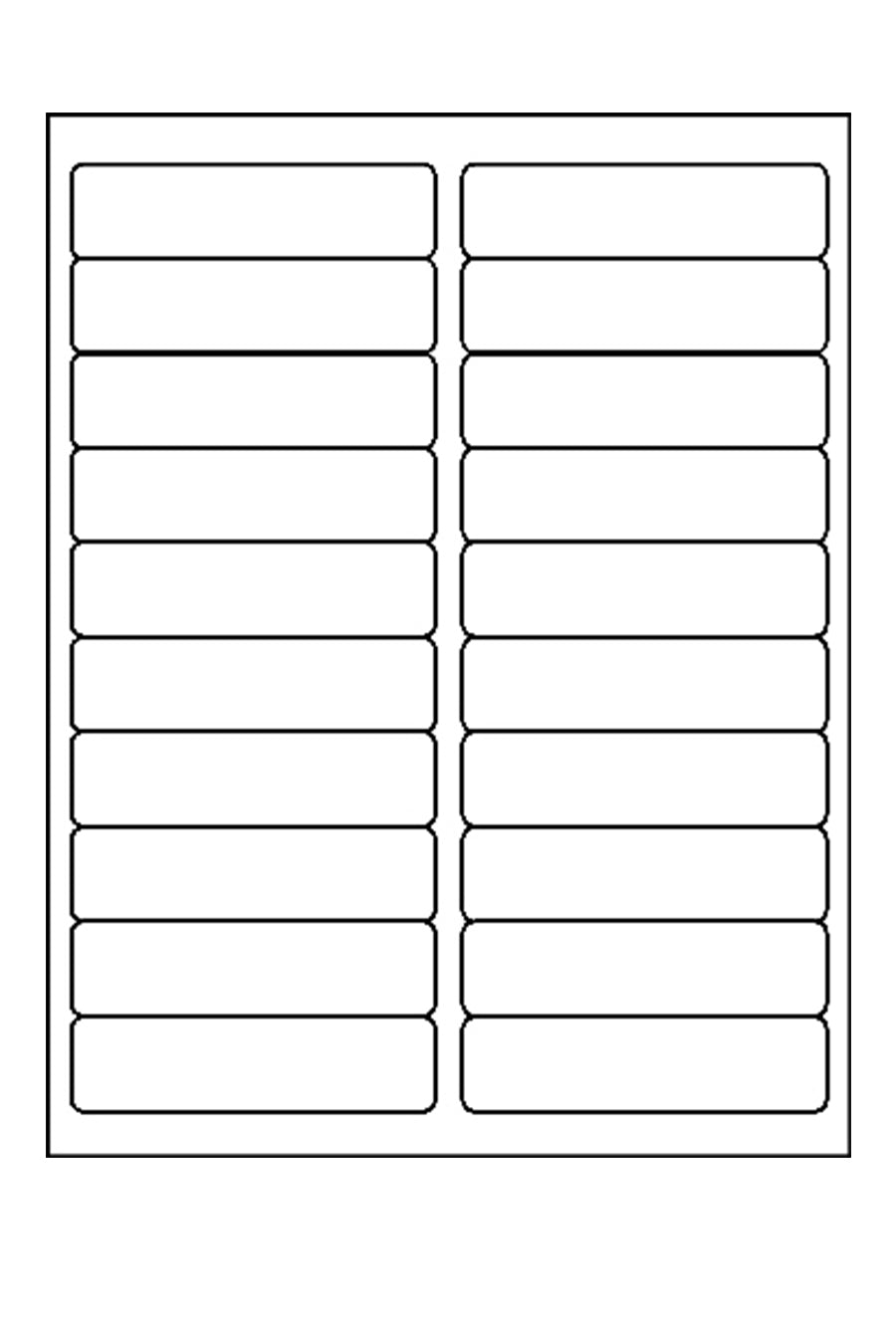 Laser/Ink Jet Recycled White Address Labels, 1" x 4", 20/Sheet, 2000 Labels/Bx