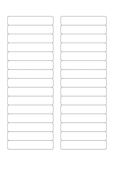 Laser/Ink Jet Recycled White  File Folder Labels, 2/3" x 3-7/16", 30/Sheet, 750 Labels/Pk