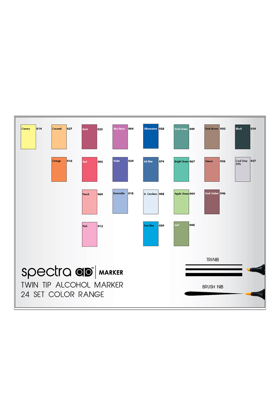  AD Marker Chartpak Spectra Set in Plastic Case, Tri-Nib and  Brush Dual-Tip, 6 Assorted Portrait Colors (SPORT6AD) Skin Tone Colors :  Arts, Crafts & Sewing
