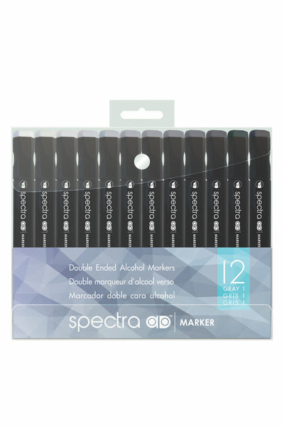 Spectra AD® Marker Cool Gray Set, 12 Colors