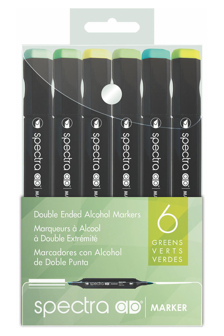 Spectra AD® Marker Green Set, 6 Colors