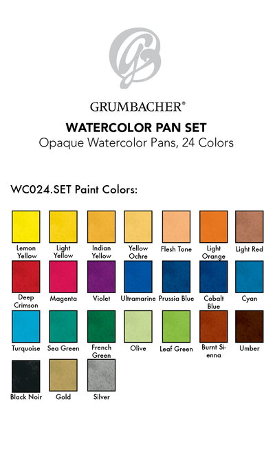 Opaque Watercolor 24-Color Set