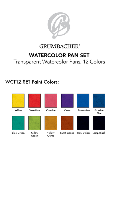 Transparent Watercolor 12-Color Set